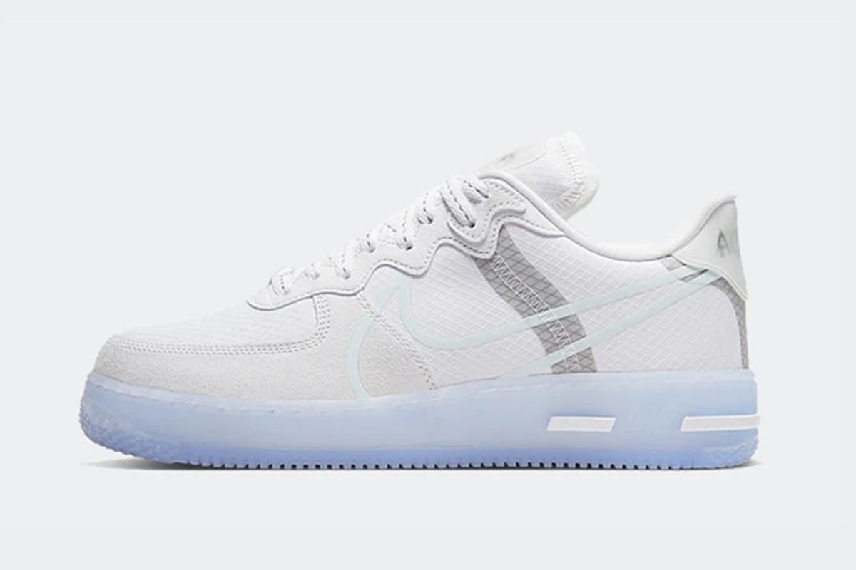 tenis nike air force 1 react qs white ice